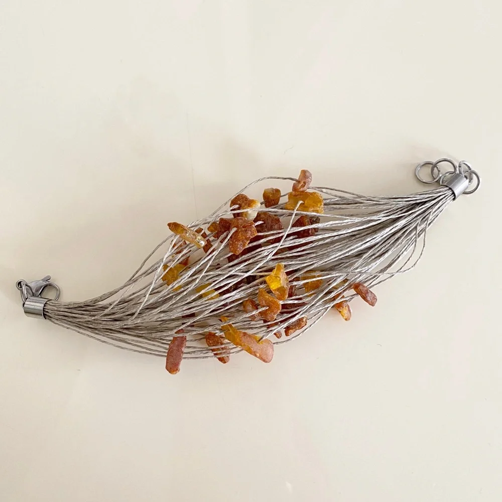 GENUINE AMBER WIRE BRACELET